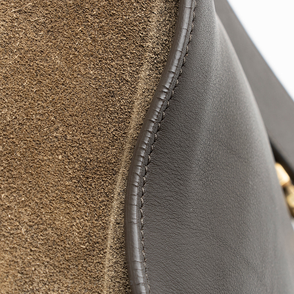 Saint Laurent Calfskin Cabas Downtown Small Satchel (SHF-19706)