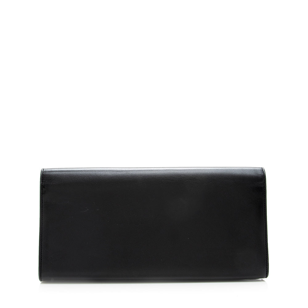 Saint Laurent Calfskin Cassandra Tassel Clutch (SHF-18666)