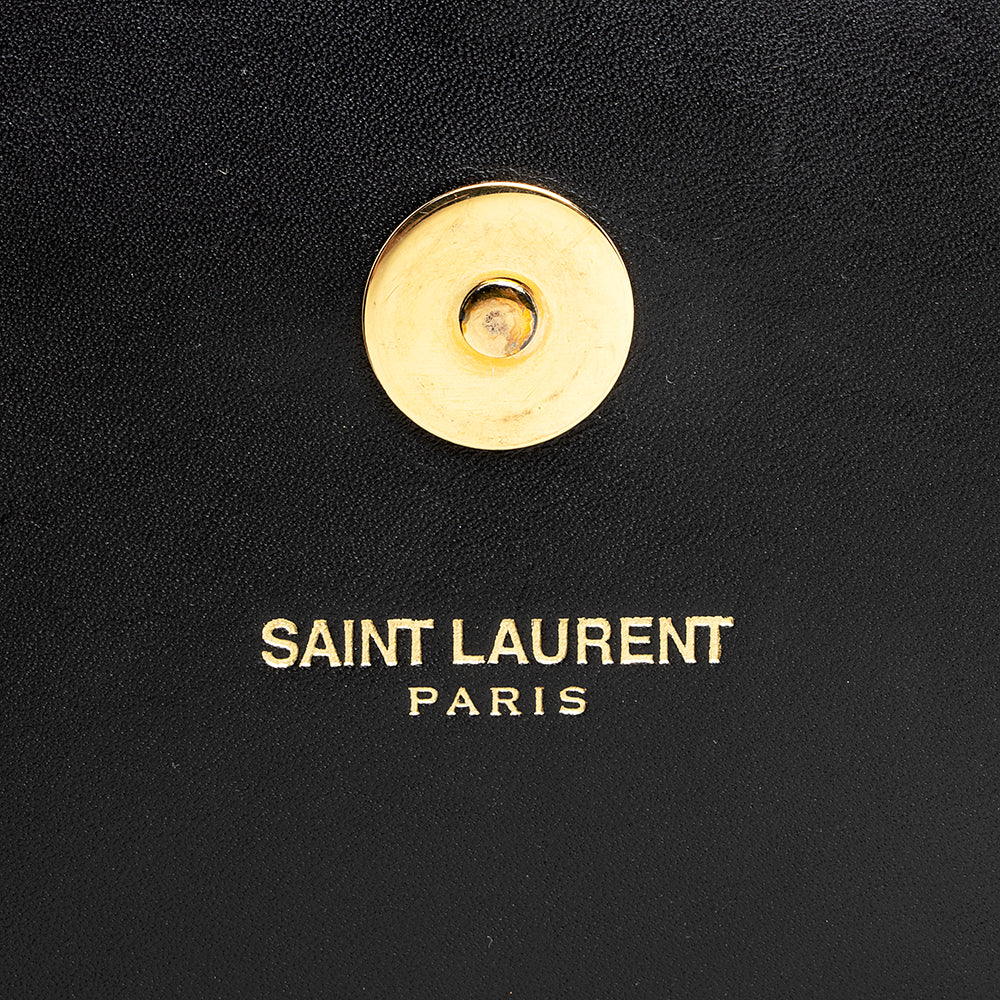 Saint Laurent Calfskin Cassandra Tassel Clutch (SHF-18666)
