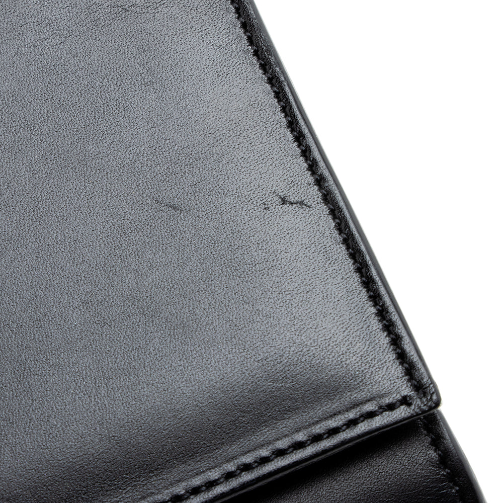 Saint Laurent Calfskin Cassandra Tassel Clutch (SHF-18666)