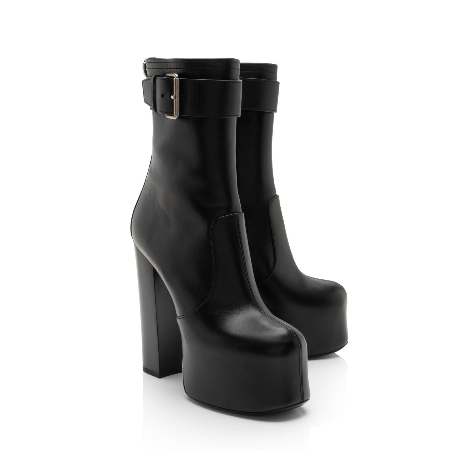 Saint Laurent Calfskin Cherry Platform Boots - Size 9 / 39 (SHF-edz4VV)