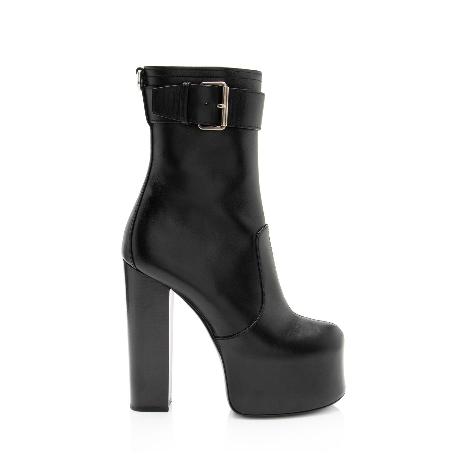 Saint Laurent Calfskin Cherry Platform Boots - Size 9 / 39 (SHF-edz4VV)