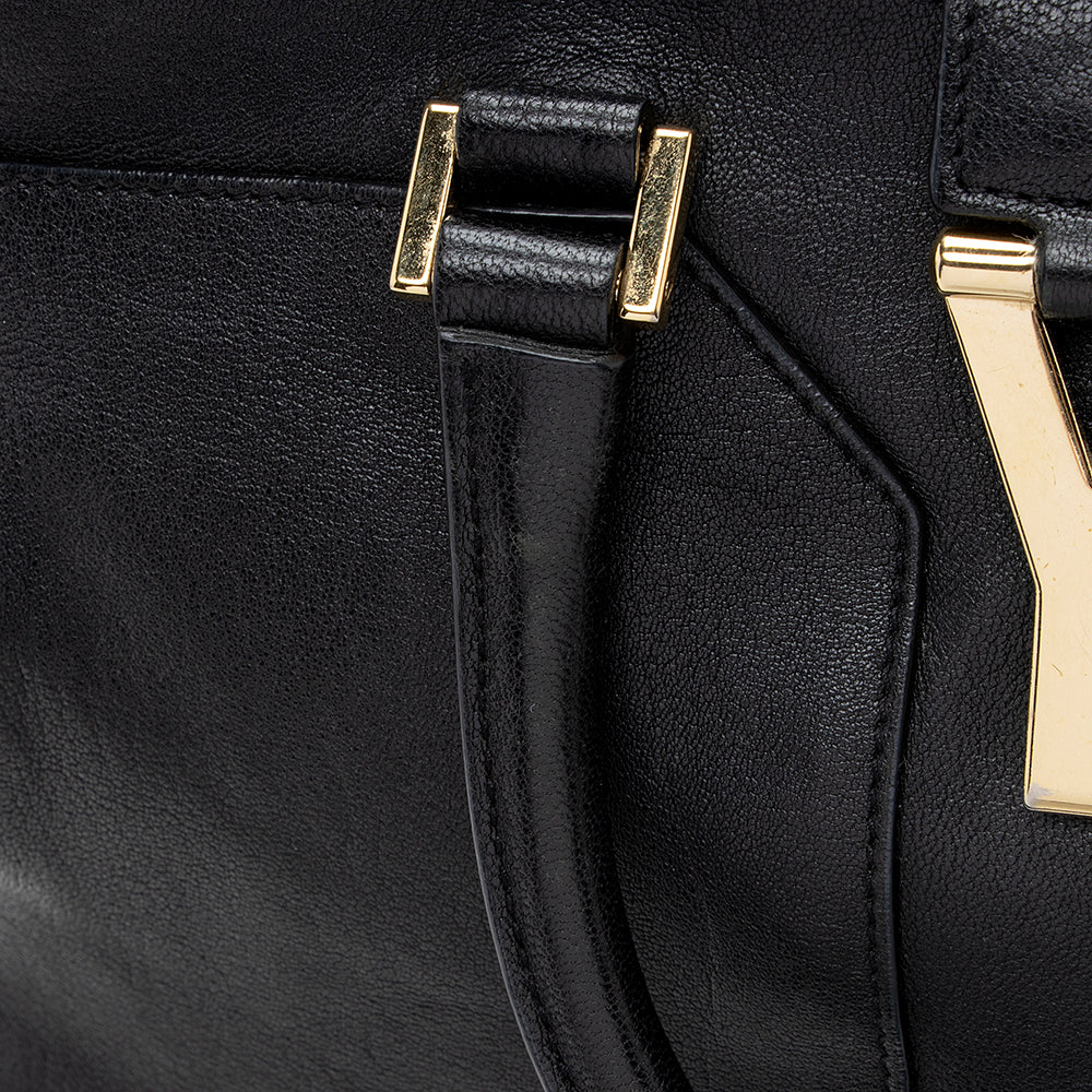 Saint Laurent Calfskin Cabas Chyc Small Tote (SHF-15965)