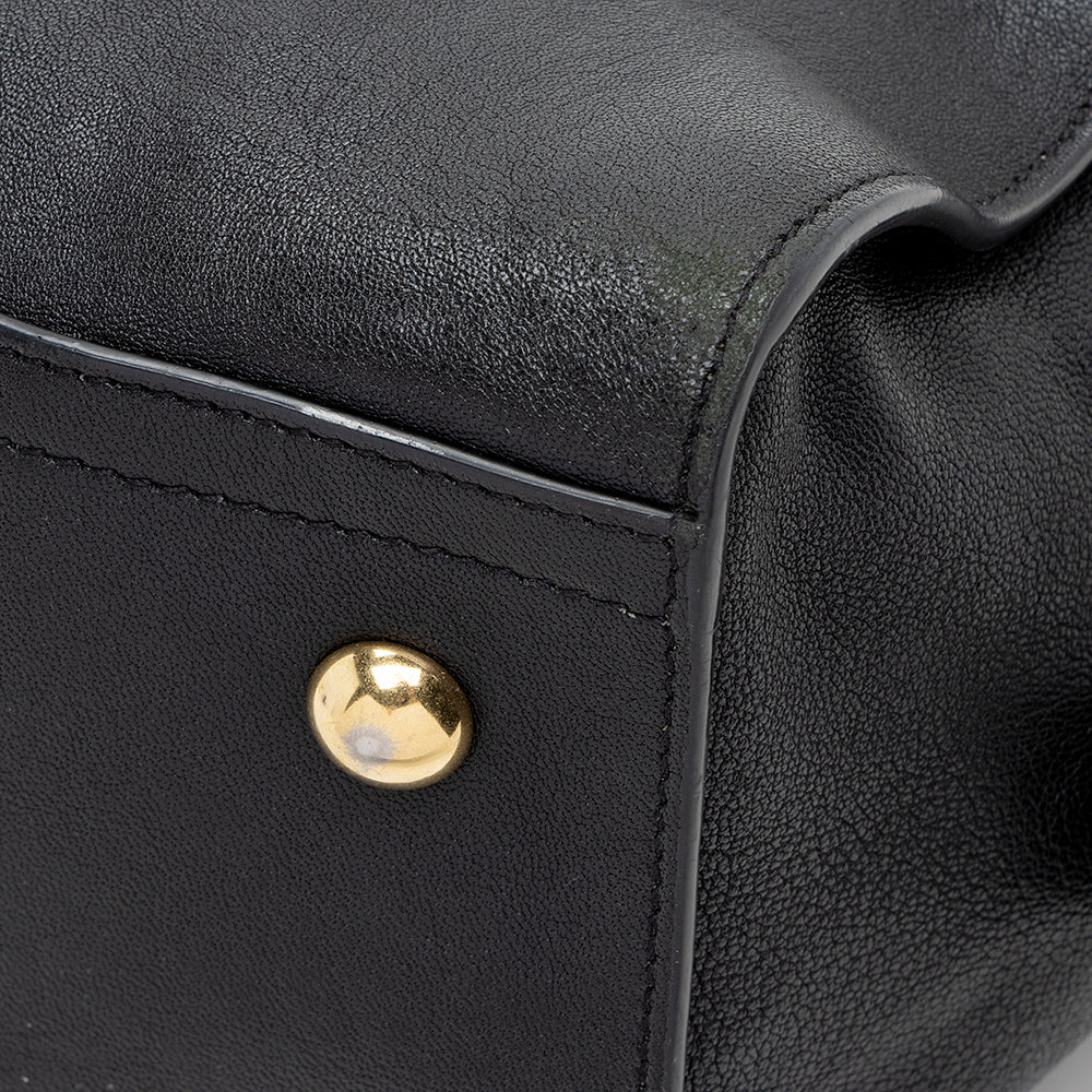 Saint Laurent Calfskin Cabas Chyc Small Tote (SHF-15965)