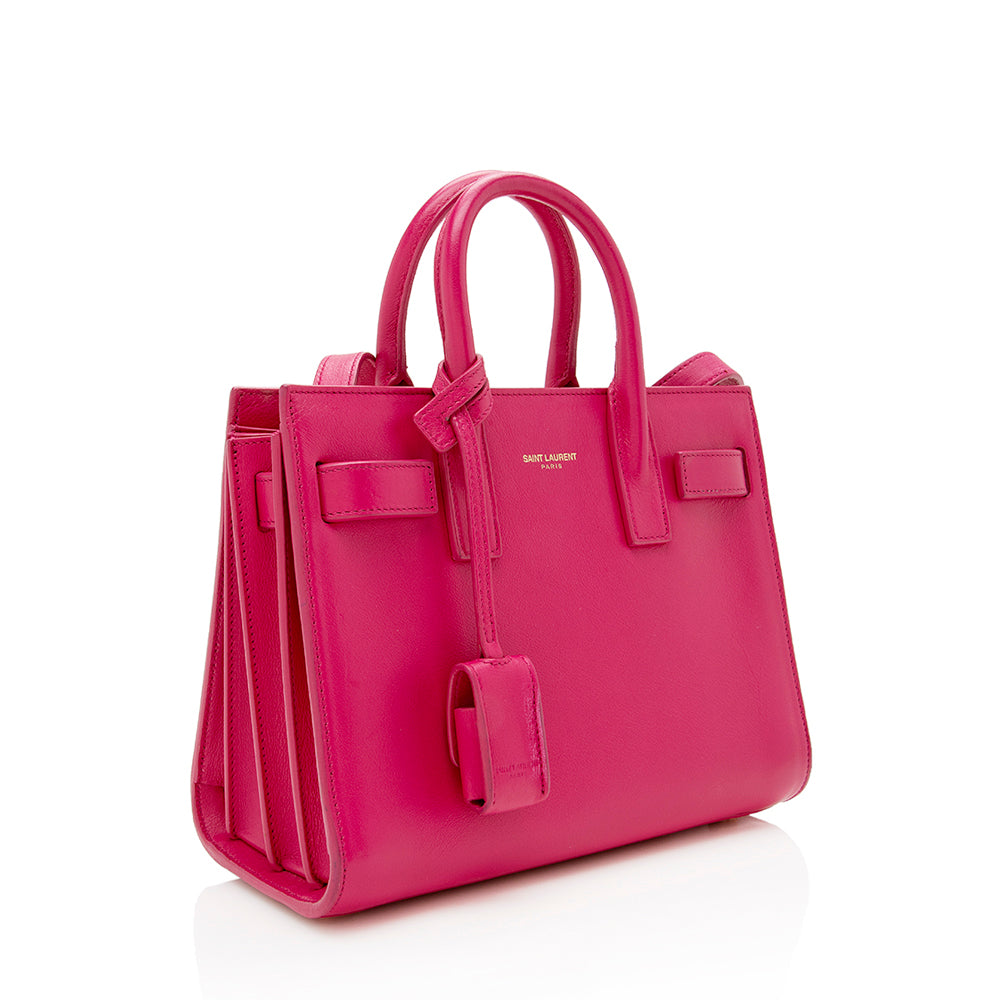 Saint Laurent Calfskin Classic Sac de Jour Nano Tote (SHF-13585)