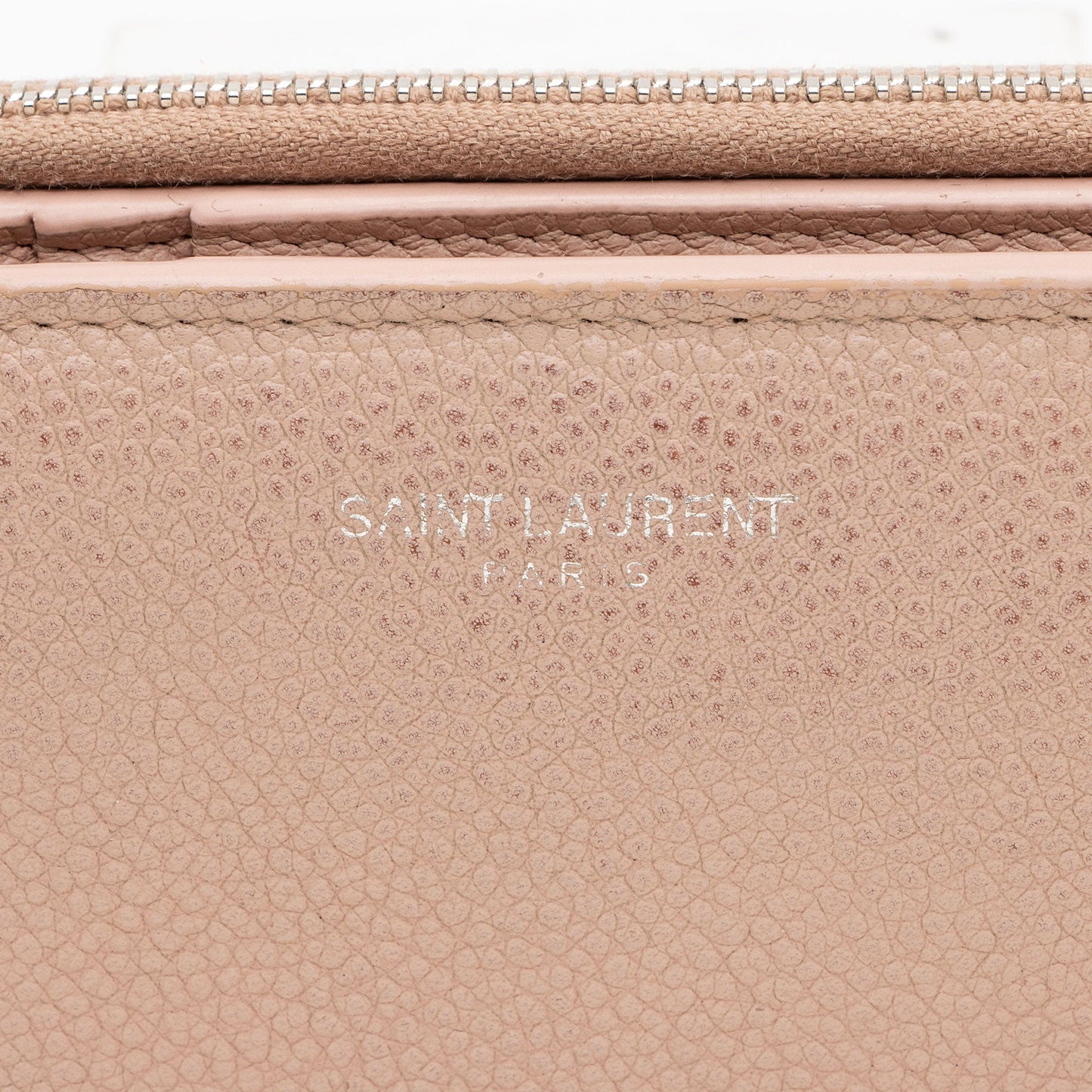 Saint Laurent Calfskin Compact Zip Around Wallet