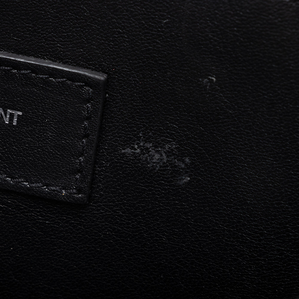 Saint Laurent Calfskin Croc Embossed West Hollywood Flap Bag (SHF-17898)