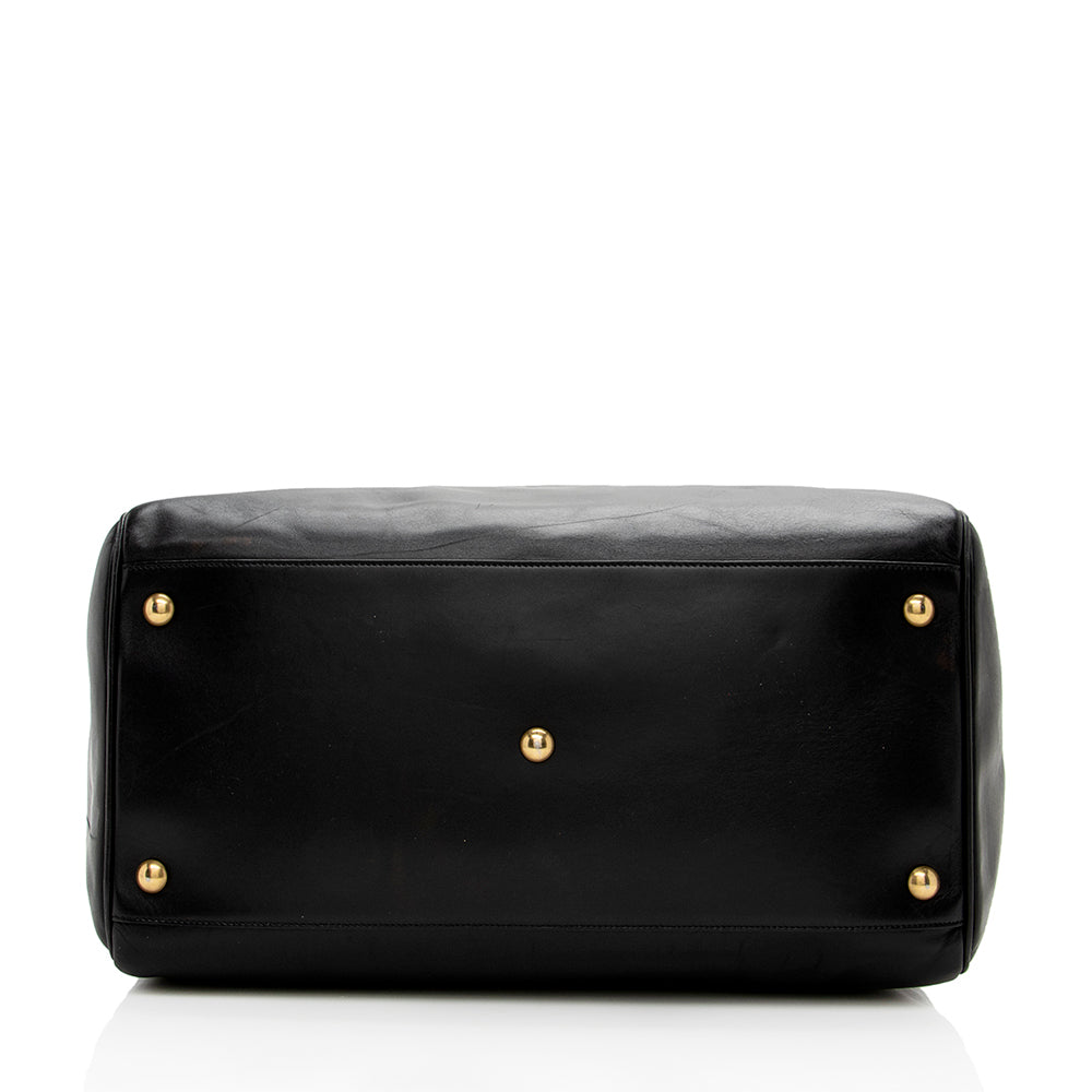 Saint Laurent Calfskin Duffle 12 Satchel (SHF-14163)