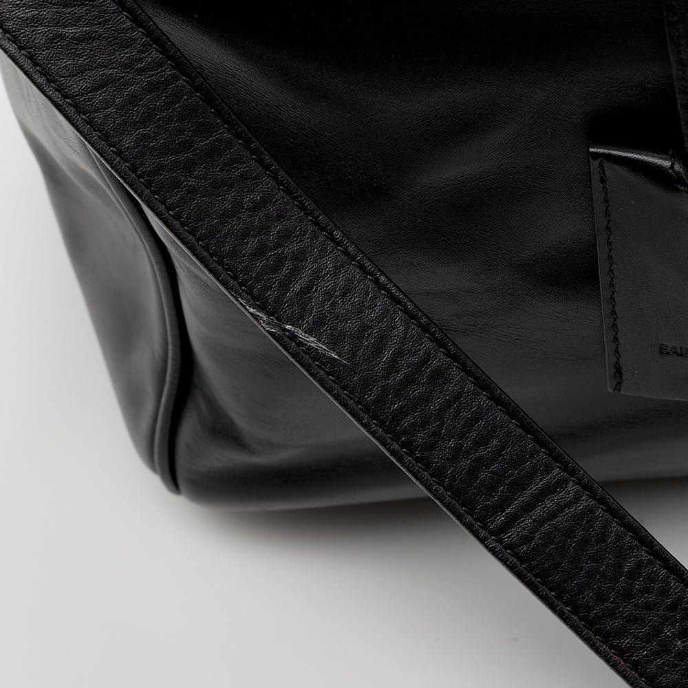 Saint Laurent Calfskin Duffle 12 Satchel (SHF-14163)