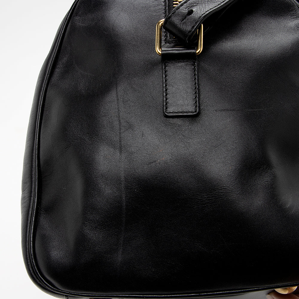 Saint Laurent Calfskin Duffle 12 Satchel (SHF-14163)