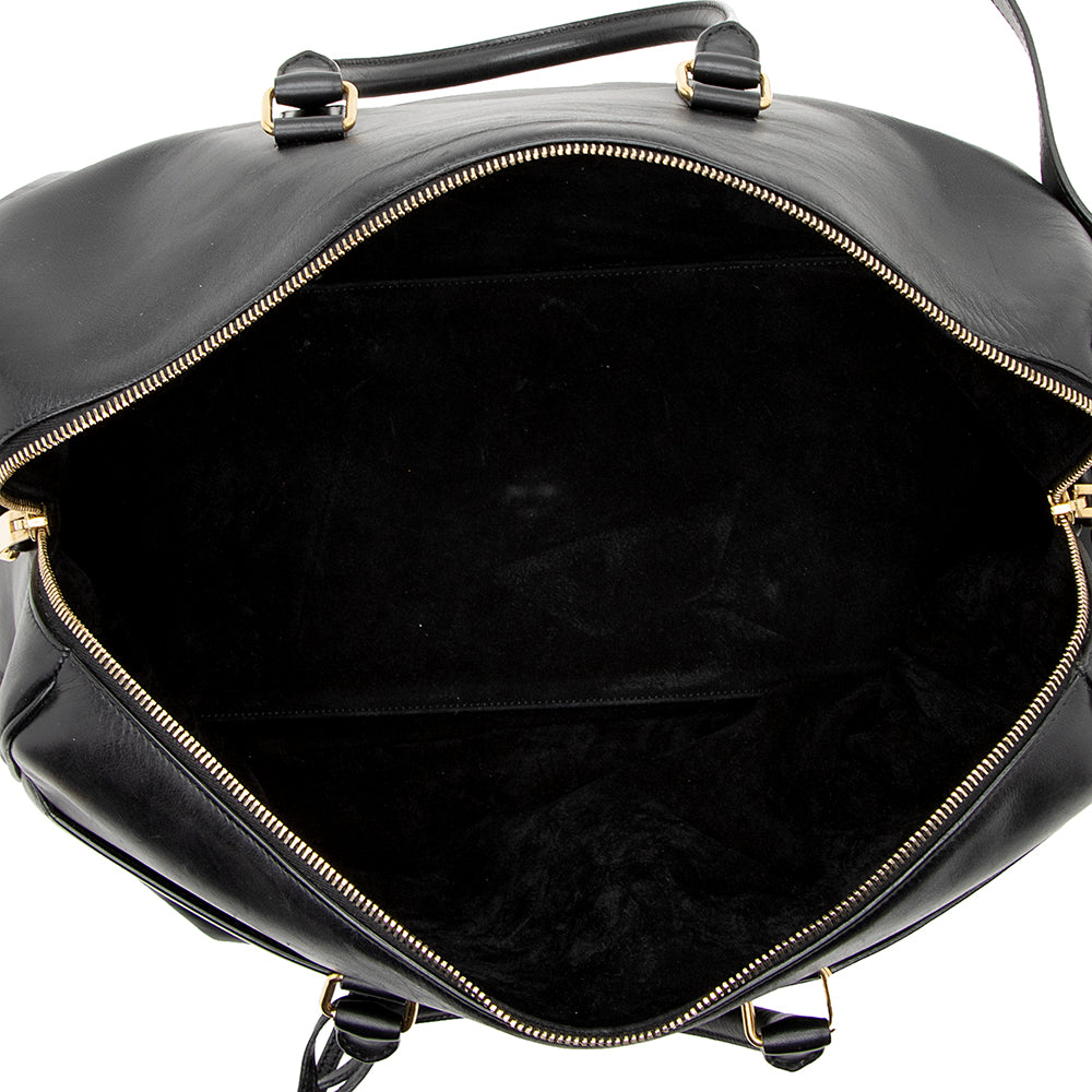 Saint Laurent Calfskin Duffle 12 Satchel (SHF-14163)