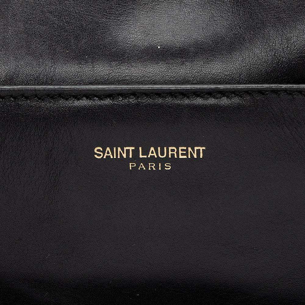 Saint Laurent Calfskin Duffle 12 Satchel (SHF-14163)