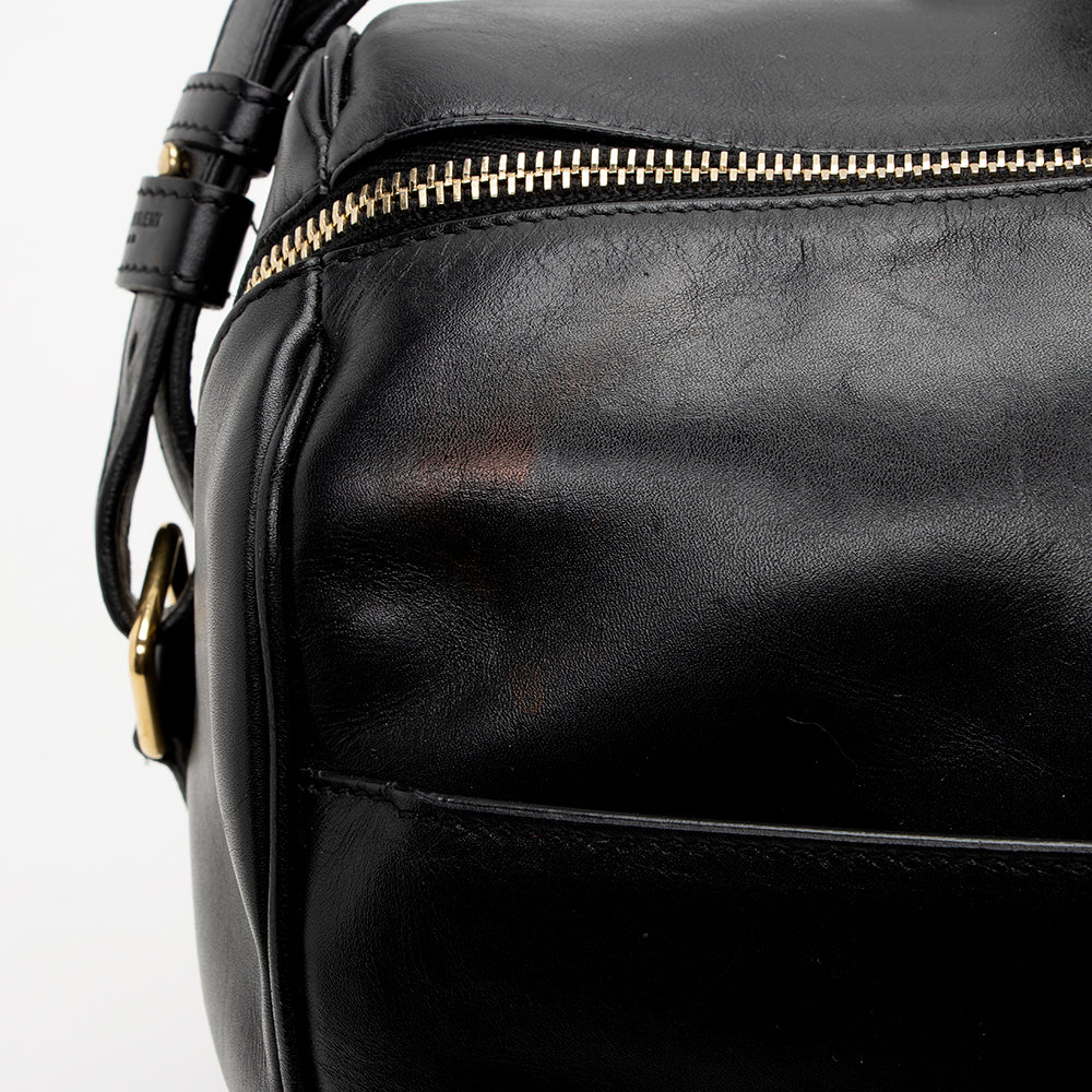 Saint Laurent Calfskin Duffle 12 Satchel (SHF-14163)