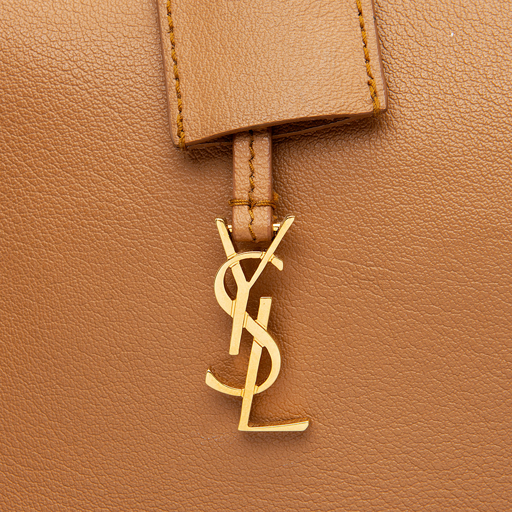 Saint Laurent Calfskin Fringe Large Shopping Tote (SHF-12520)