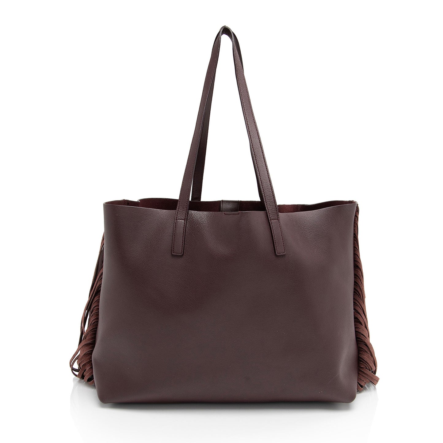 Saint Laurent Calfskin Fringe Large Shopping Tote (SHF-h6dSh9)