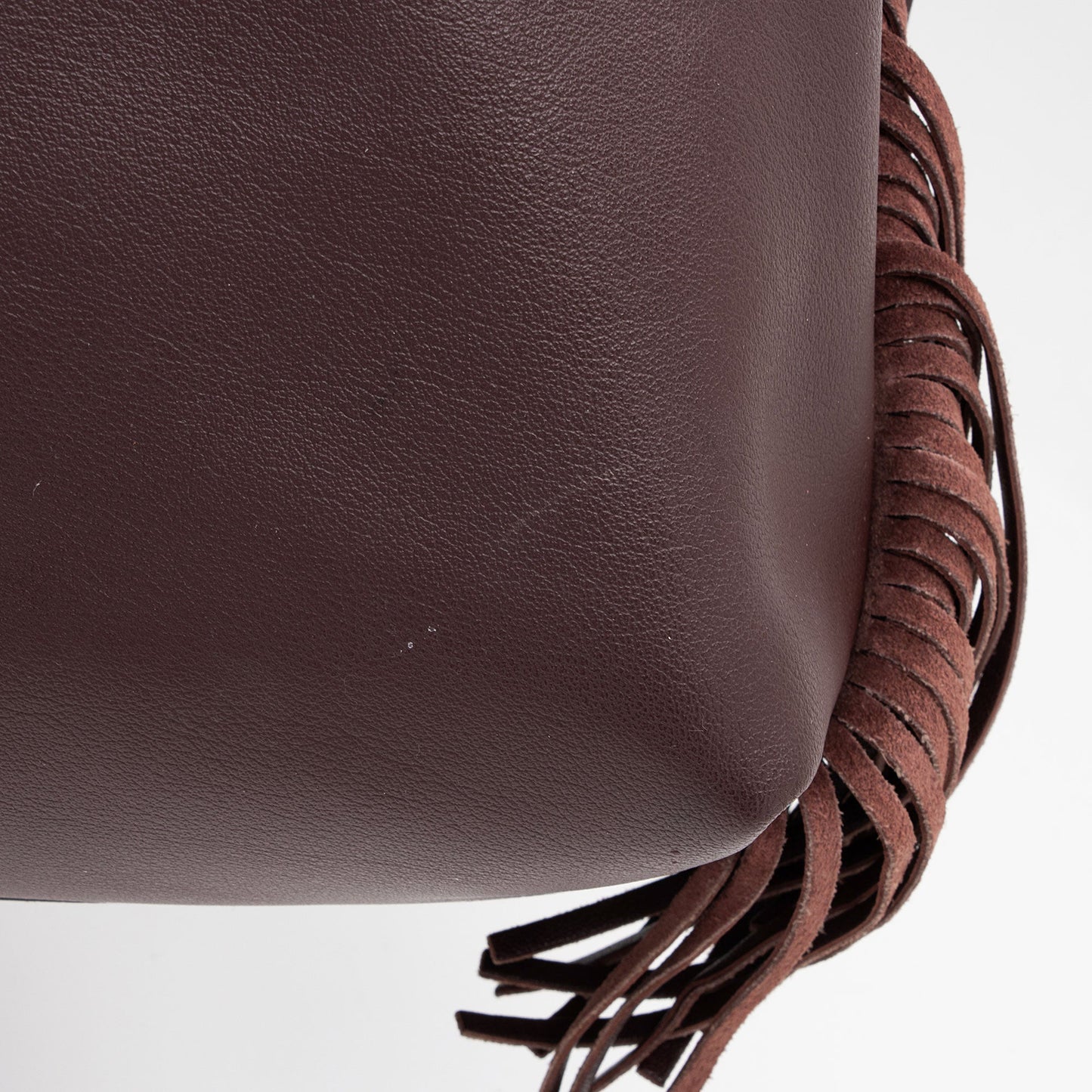 Saint Laurent Calfskin Fringe Large Shopping Tote (SHF-h6dSh9)