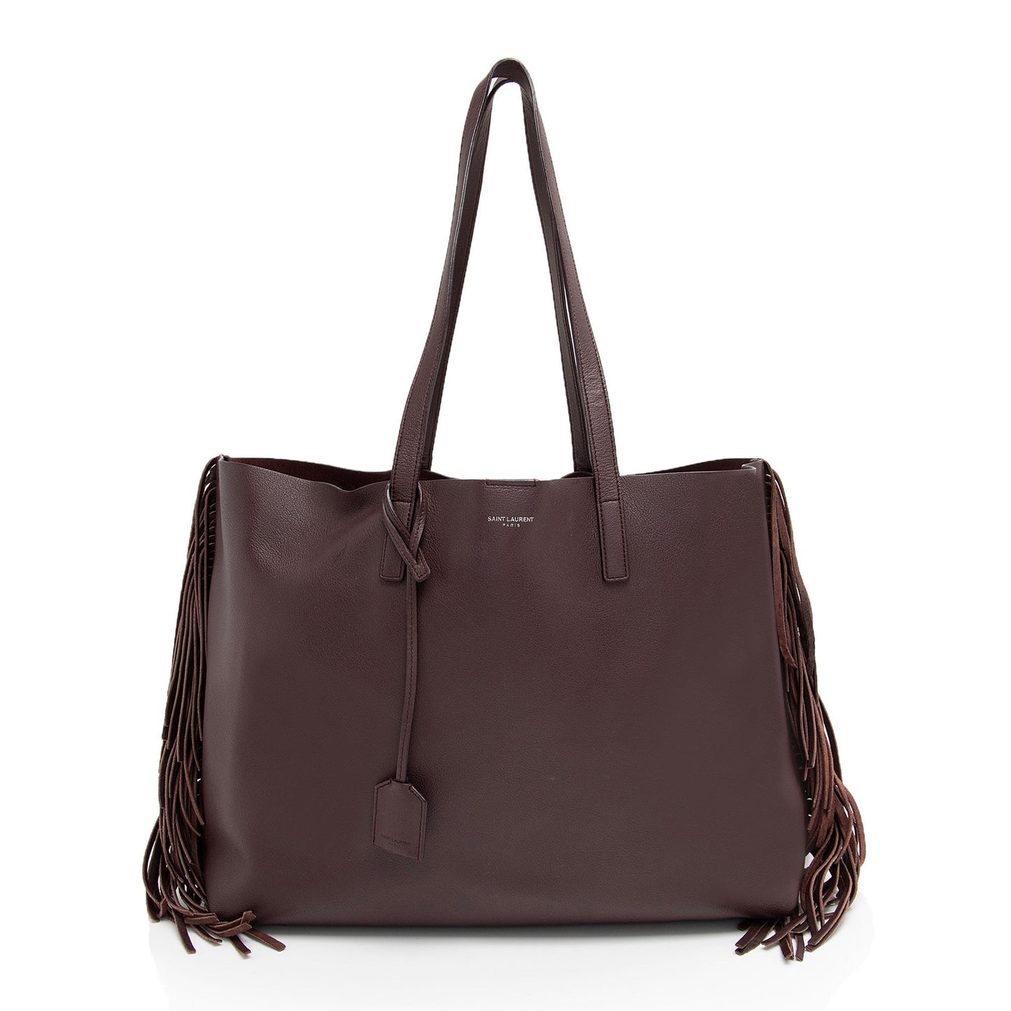 Saint Laurent Calfskin Fringe Large Shopping Tote (SHF-h6dSh9)