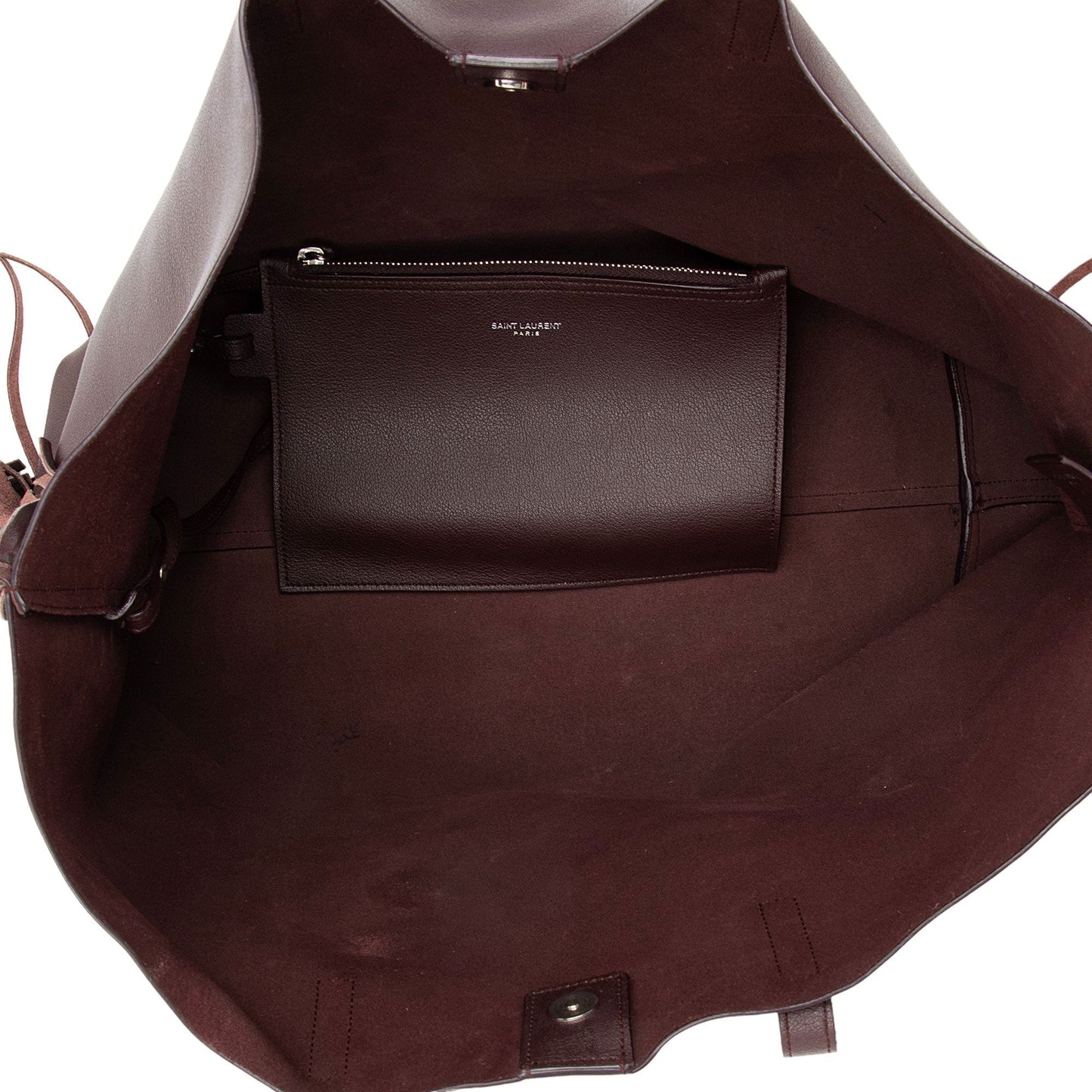 Saint Laurent Calfskin Fringe Large Shopping Tote (SHF-h6dSh9)