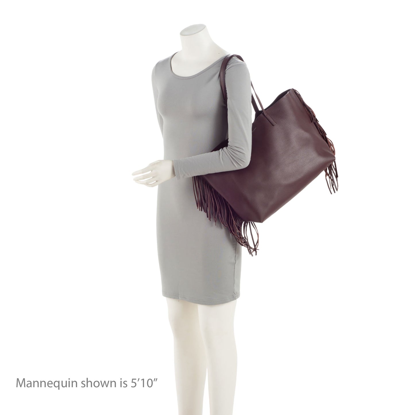 Saint Laurent Calfskin Fringe Large Shopping Tote (SHF-h6dSh9)