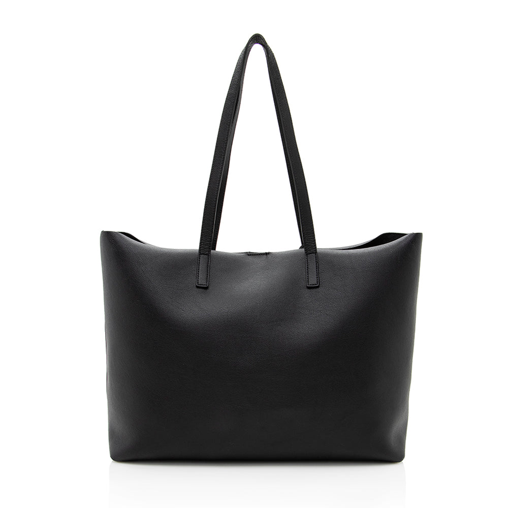 Saint Laurent Calfskin Large Shopping Tote (SHF-18421)