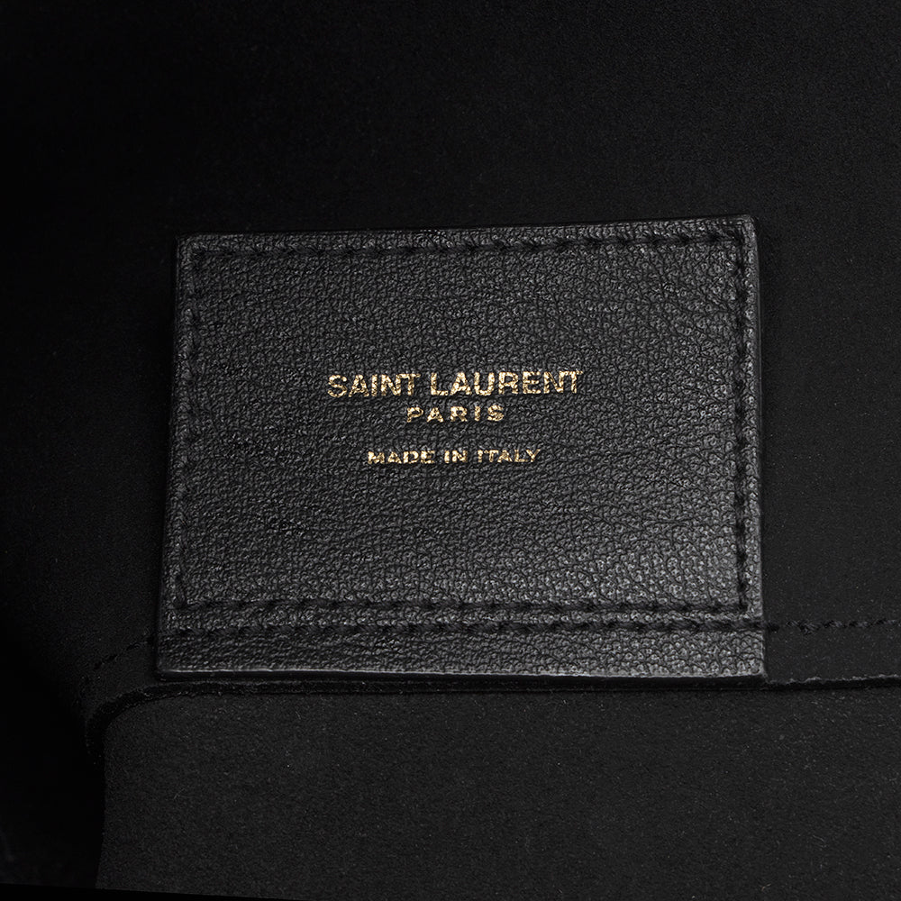 Saint Laurent Calfskin Large Shopping Tote (SHF-18421)