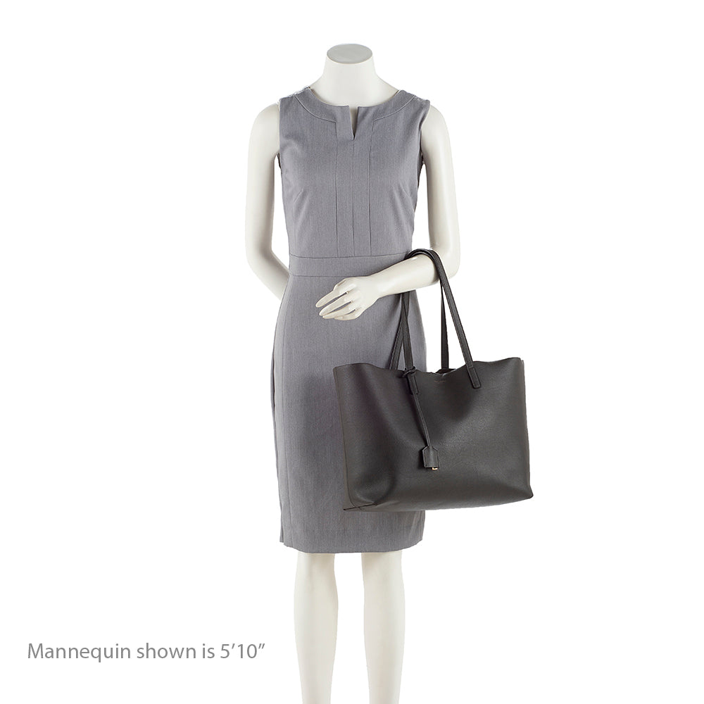 Saint Laurent Calfskin Large Shopping Tote (SHF-18421)