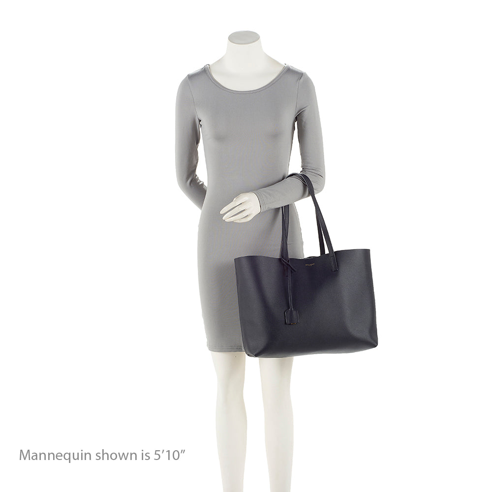 Saint Laurent Calfskin Large Shopping Tote (SHF-wdJx5S)