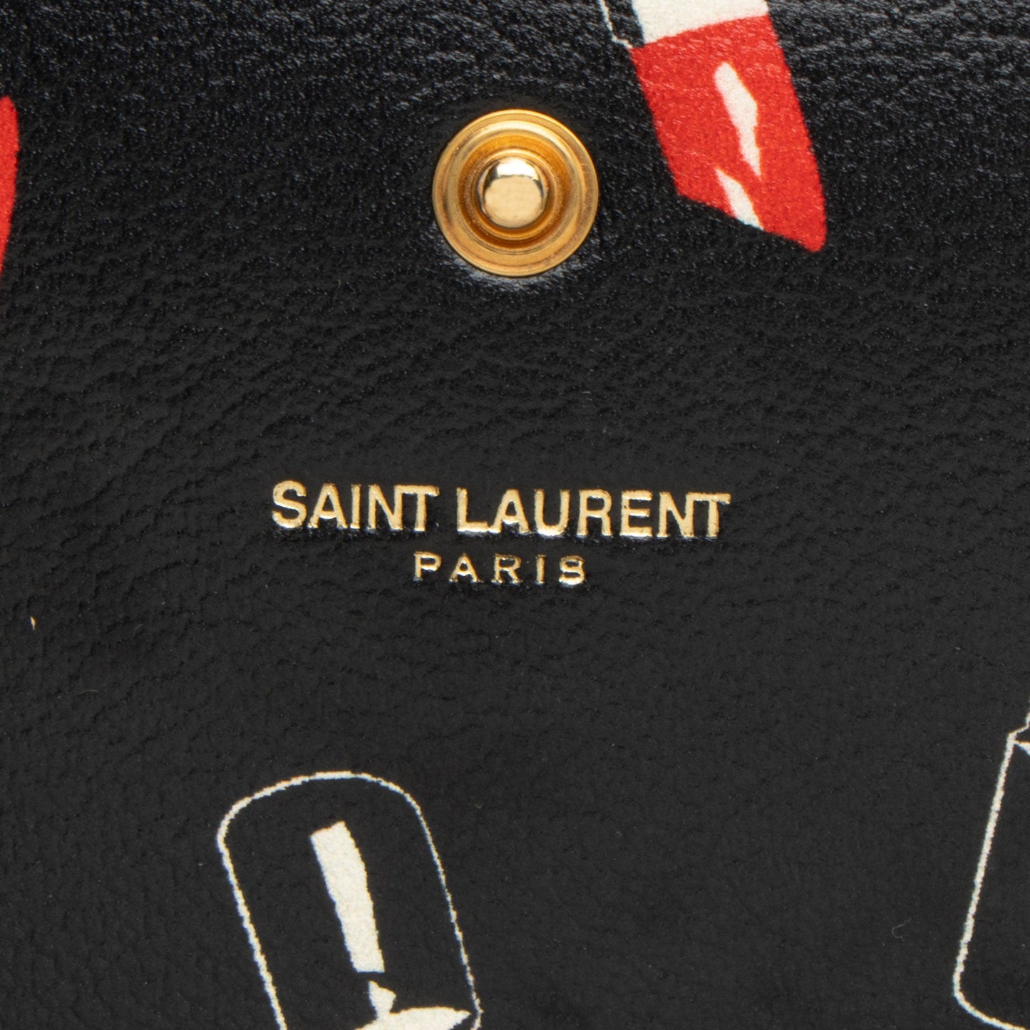 Saint Laurent Calfskin Lipstick Monogram Wallet on Chain
