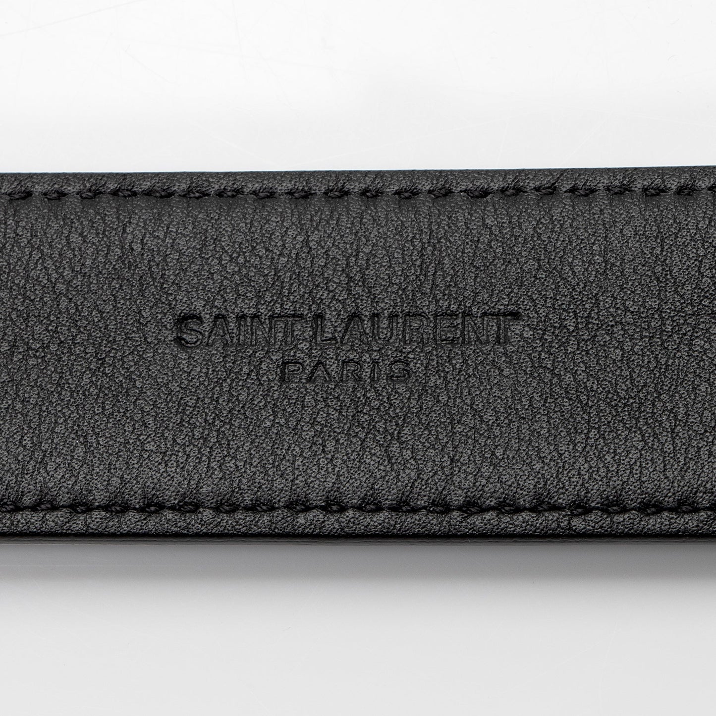 Saint Laurent Calfskin Monogram Cassandre Belt - Size 34 / 85 (SHF-7TNRpr)