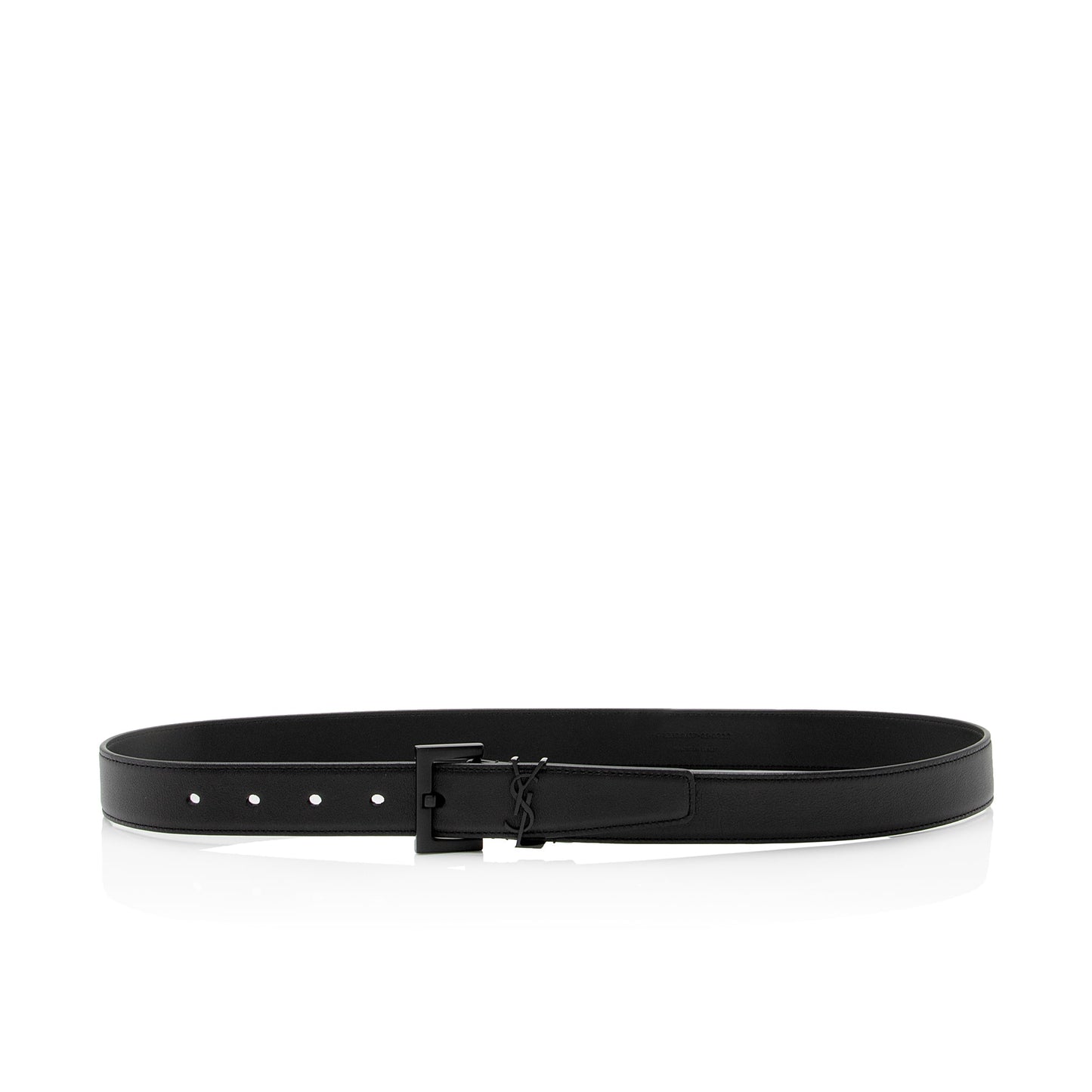 Saint Laurent Calfskin Monogram Cassandre Belt - Size 34 / 85 (SHF-7TNRpr)