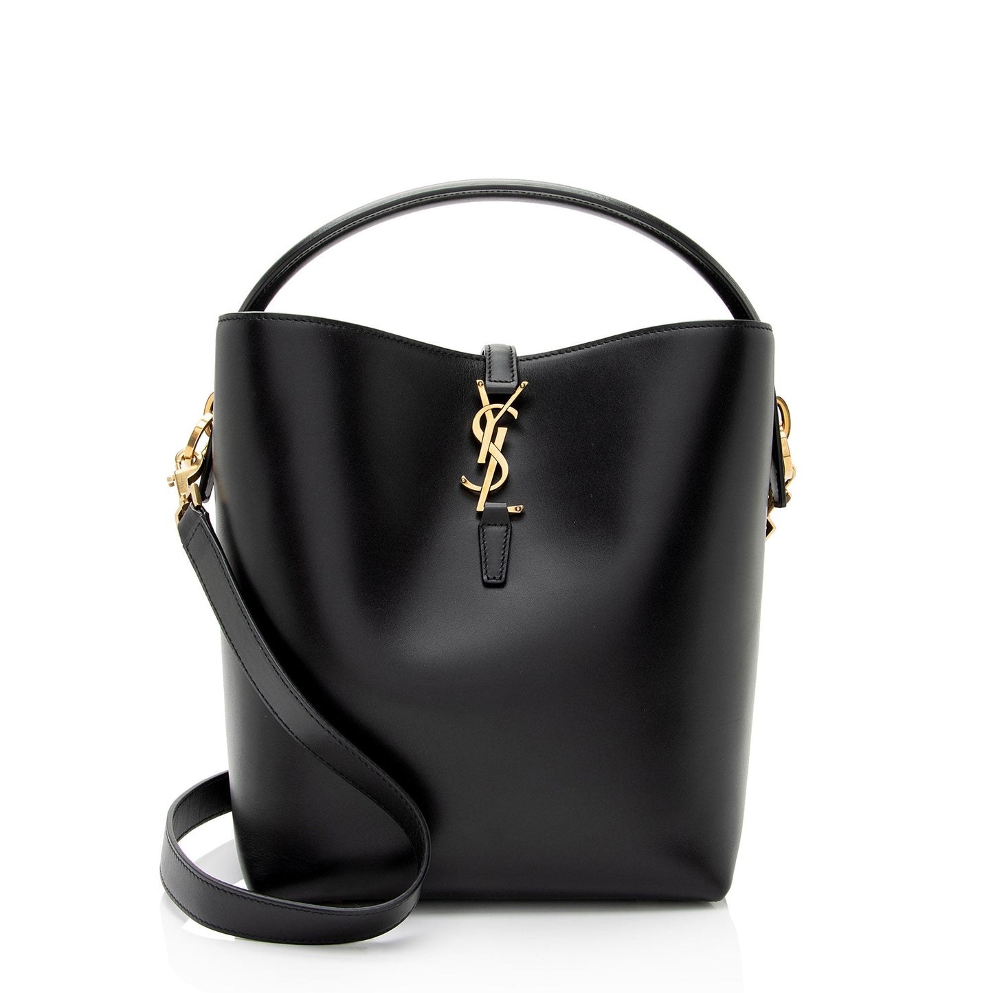 Saint Laurent Calfskin Monogram Le 37 Bucket Bag (SHF-YsxF8W)