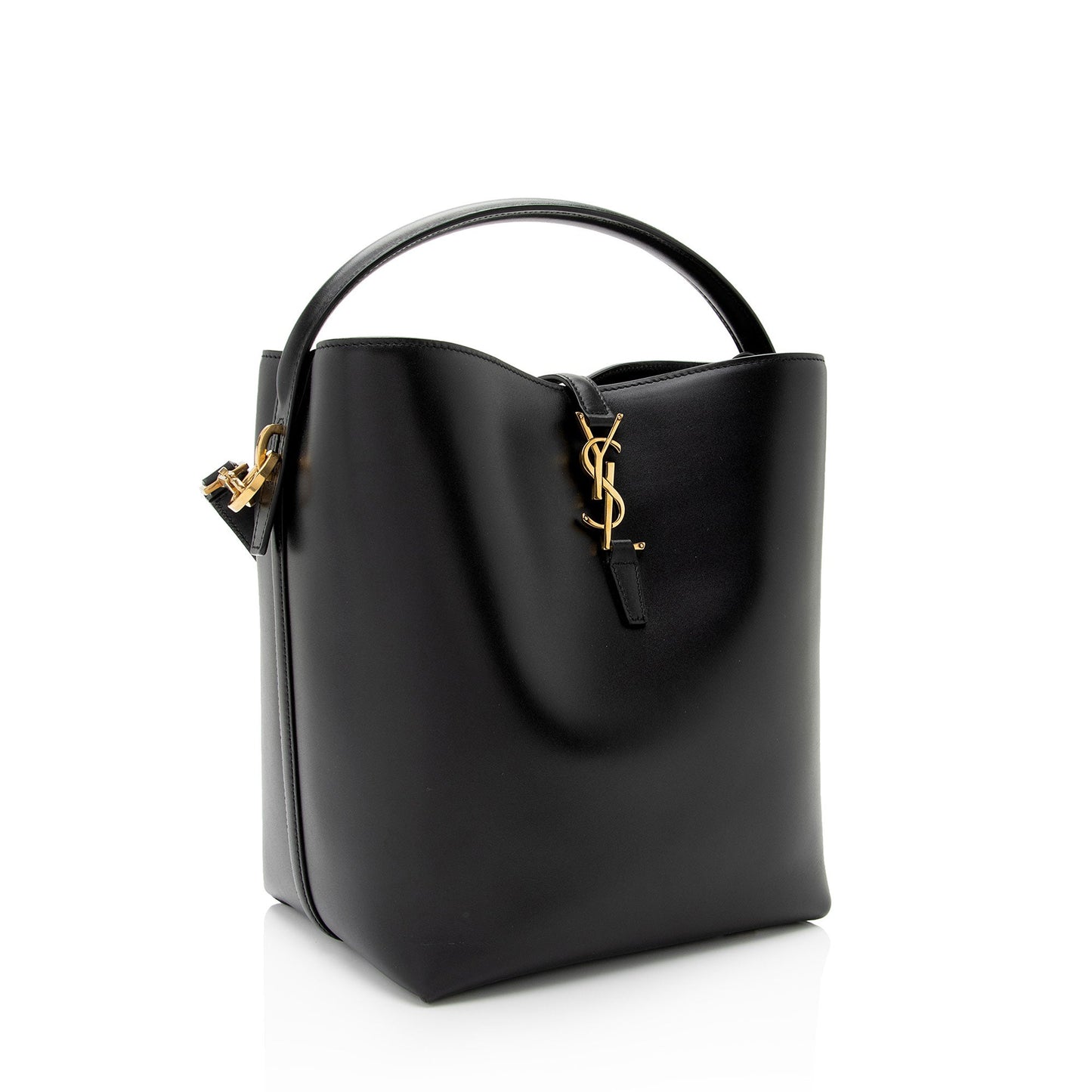 Saint Laurent Calfskin Monogram Le 37 Bucket Bag (SHF-YsxF8W)