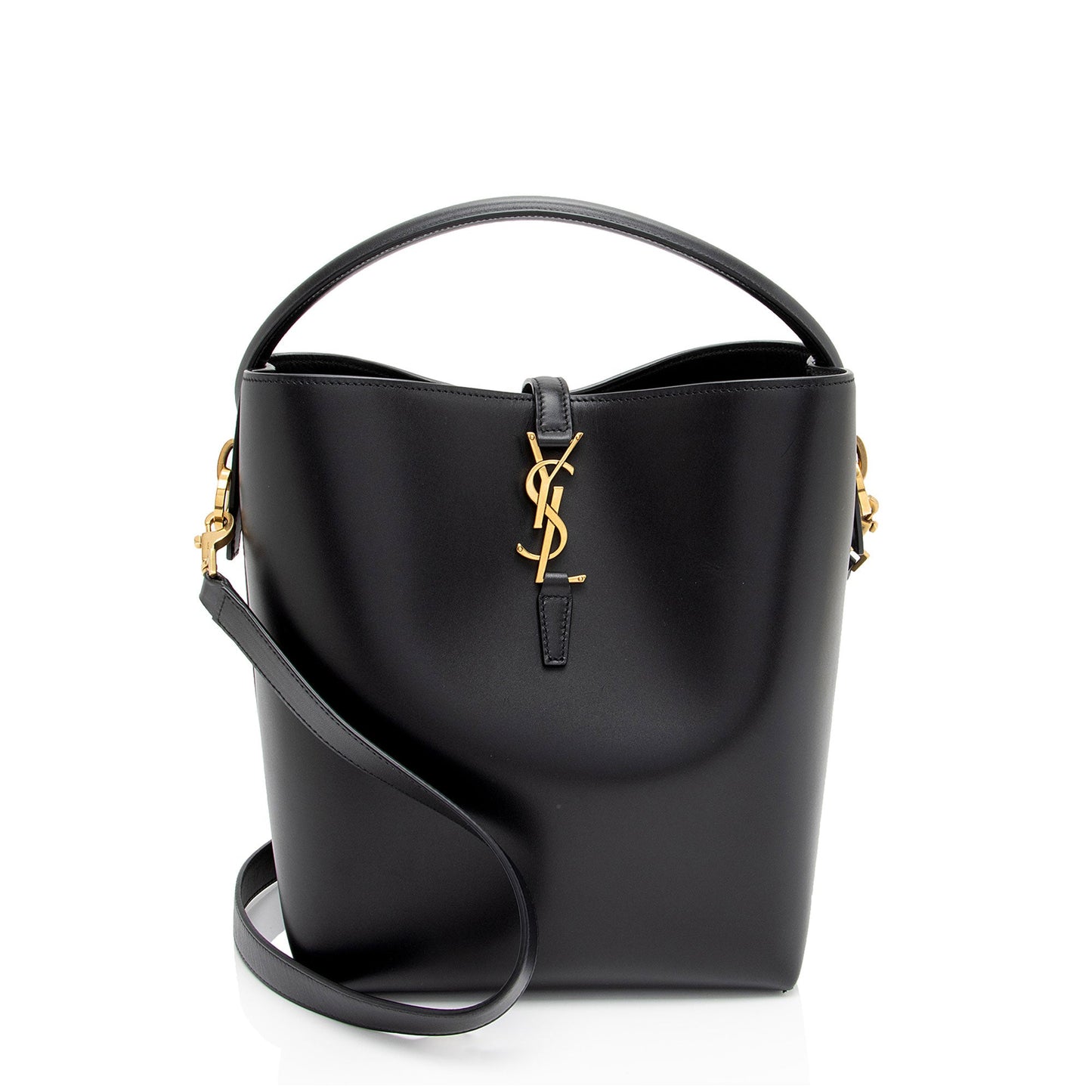 Saint Laurent Calfskin Monogram Le 37 Bucket Bag (SHF-U75VCF)