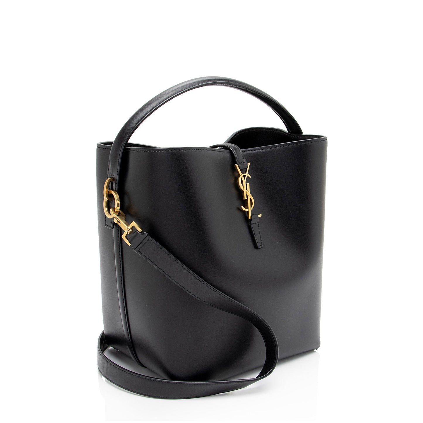 Saint Laurent Calfskin Monogram Le 37 Bucket Bag (SHF-U75VCF)