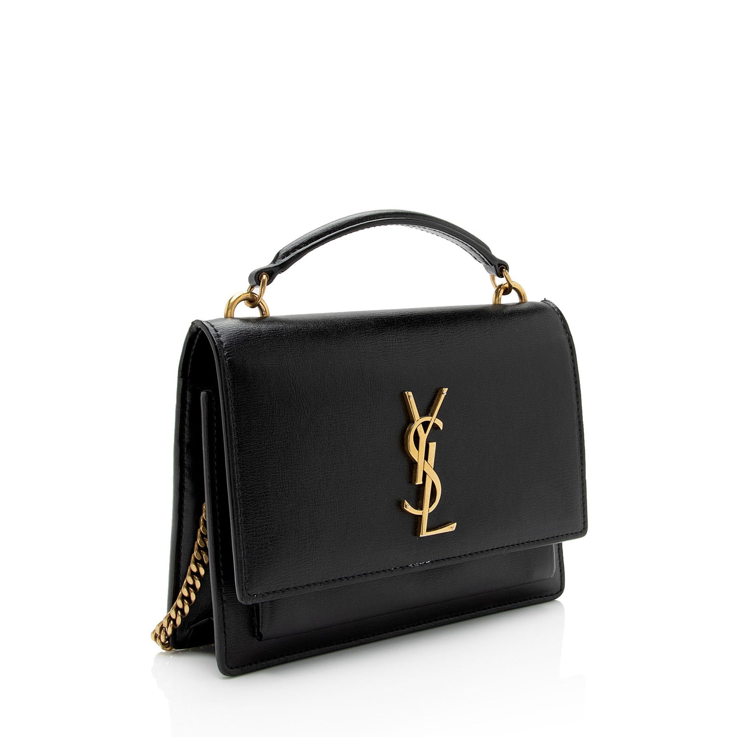 Saint Laurent Calfskin Monogram Sunset Mini Wallet on Chain Bag (SHF-dovv8x)