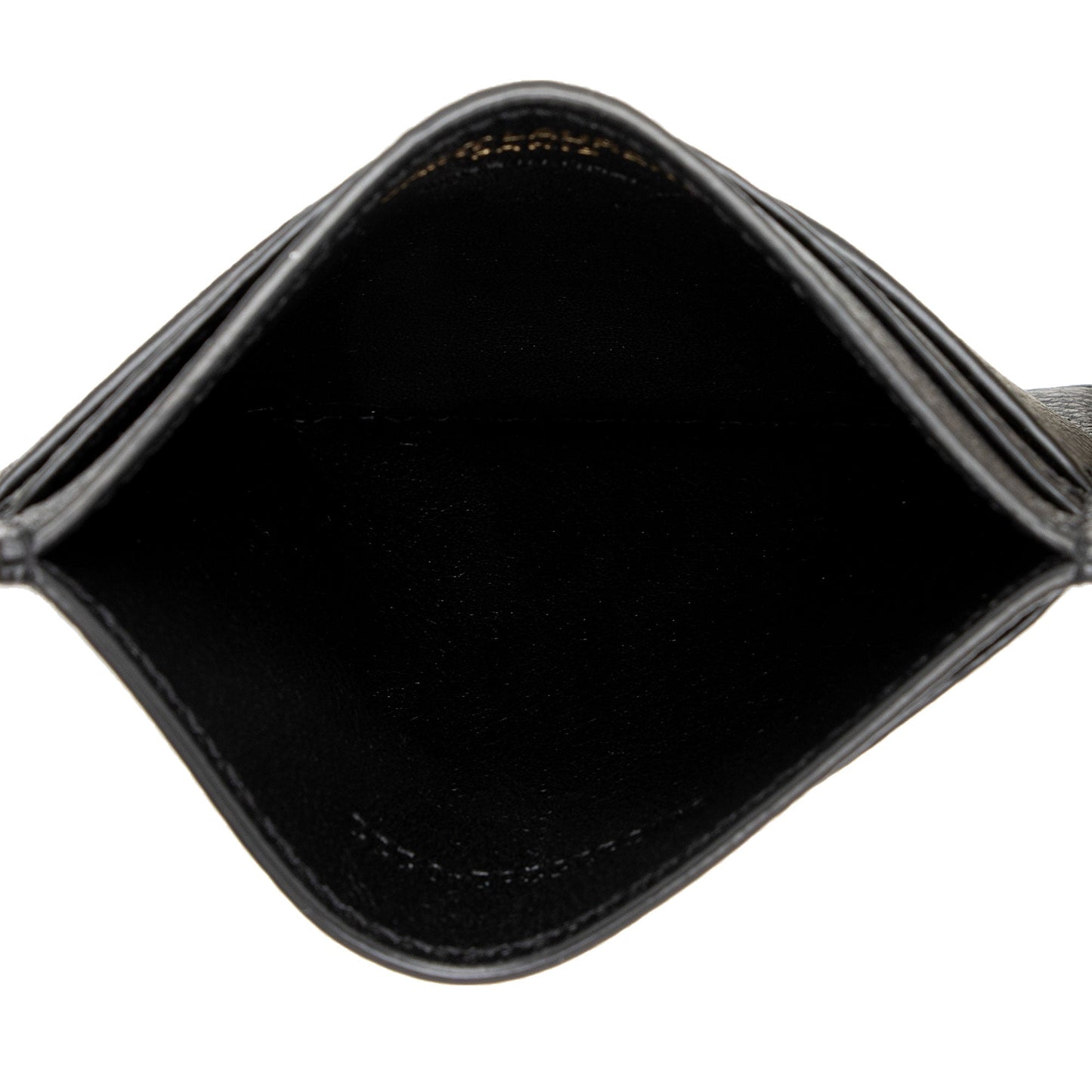 Saint Laurent Calfskin Monogram Tiny Cassandre Card Case (SHF-XxCMHH)