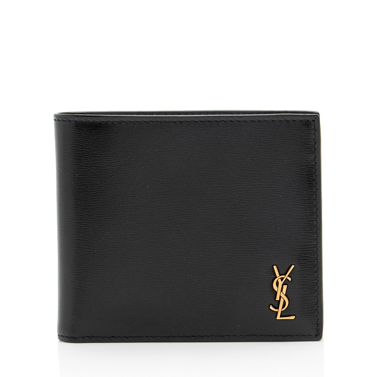 Saint Laurent Calfskin Monogram Bifold Wallet (SHF-SJ4l97)