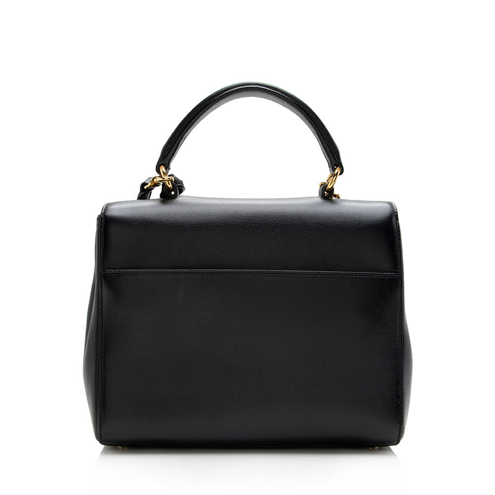 Saint Laurent Calfskin Moujik Small Satchel (SHF-16543)
