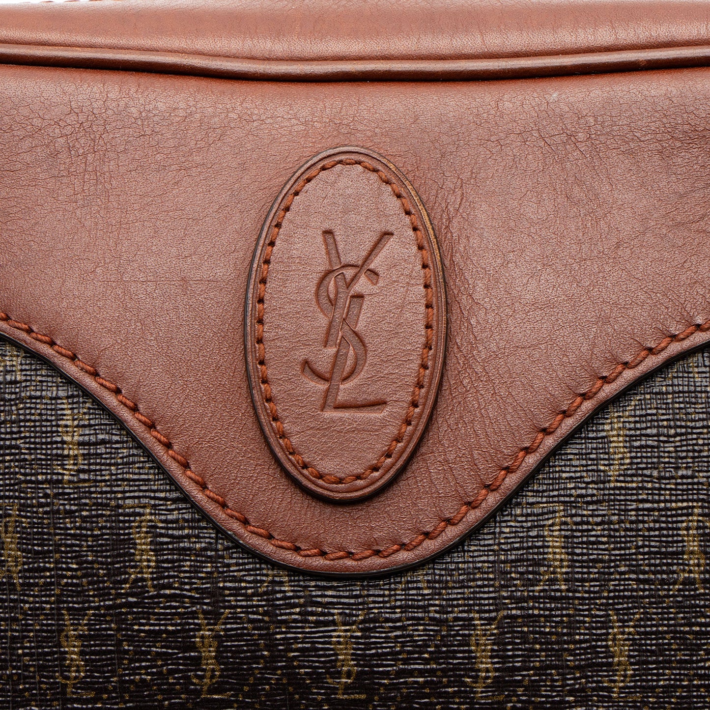 Saint Laurent Le Monogram Canvas Calfskin Sac Coeur Crossbody (SHF-IzwoNK)