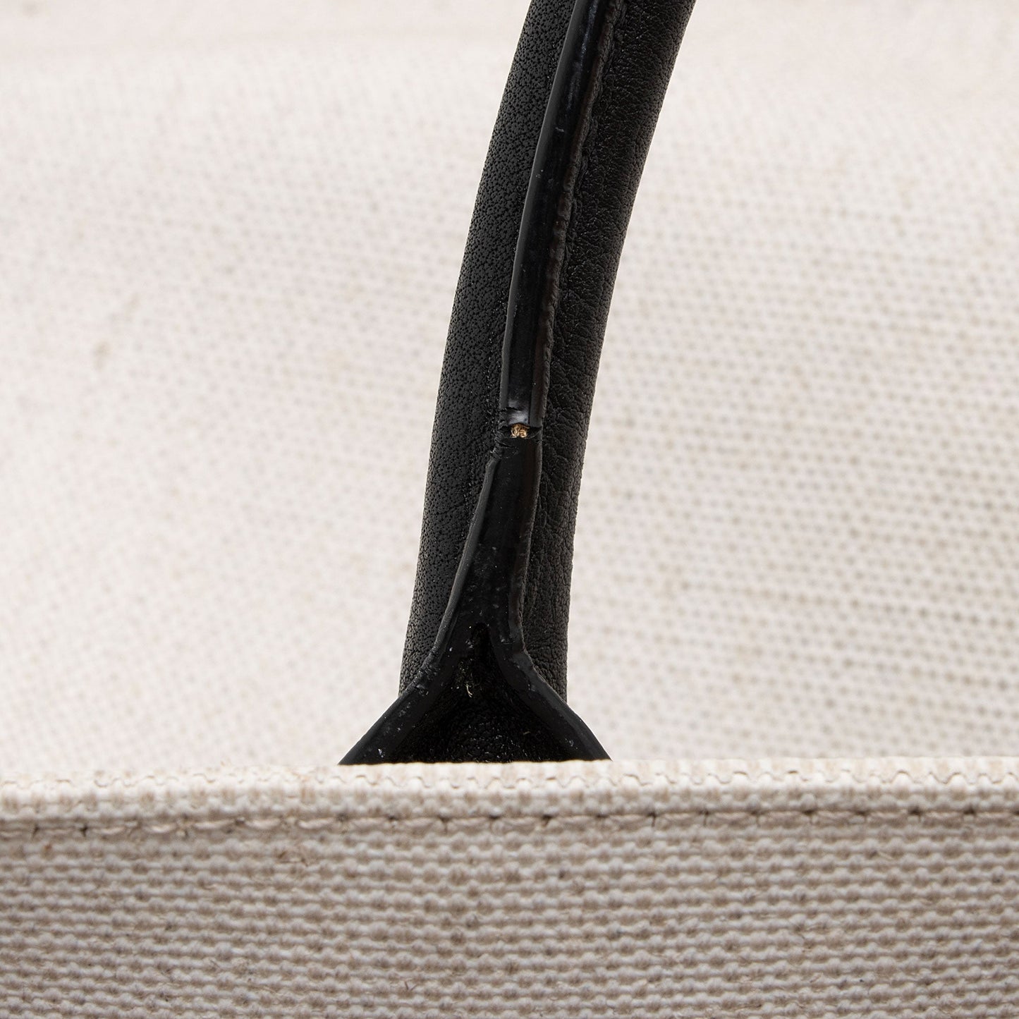 Saint Laurent Canvas Calfskin Rive Gauche Large Tote