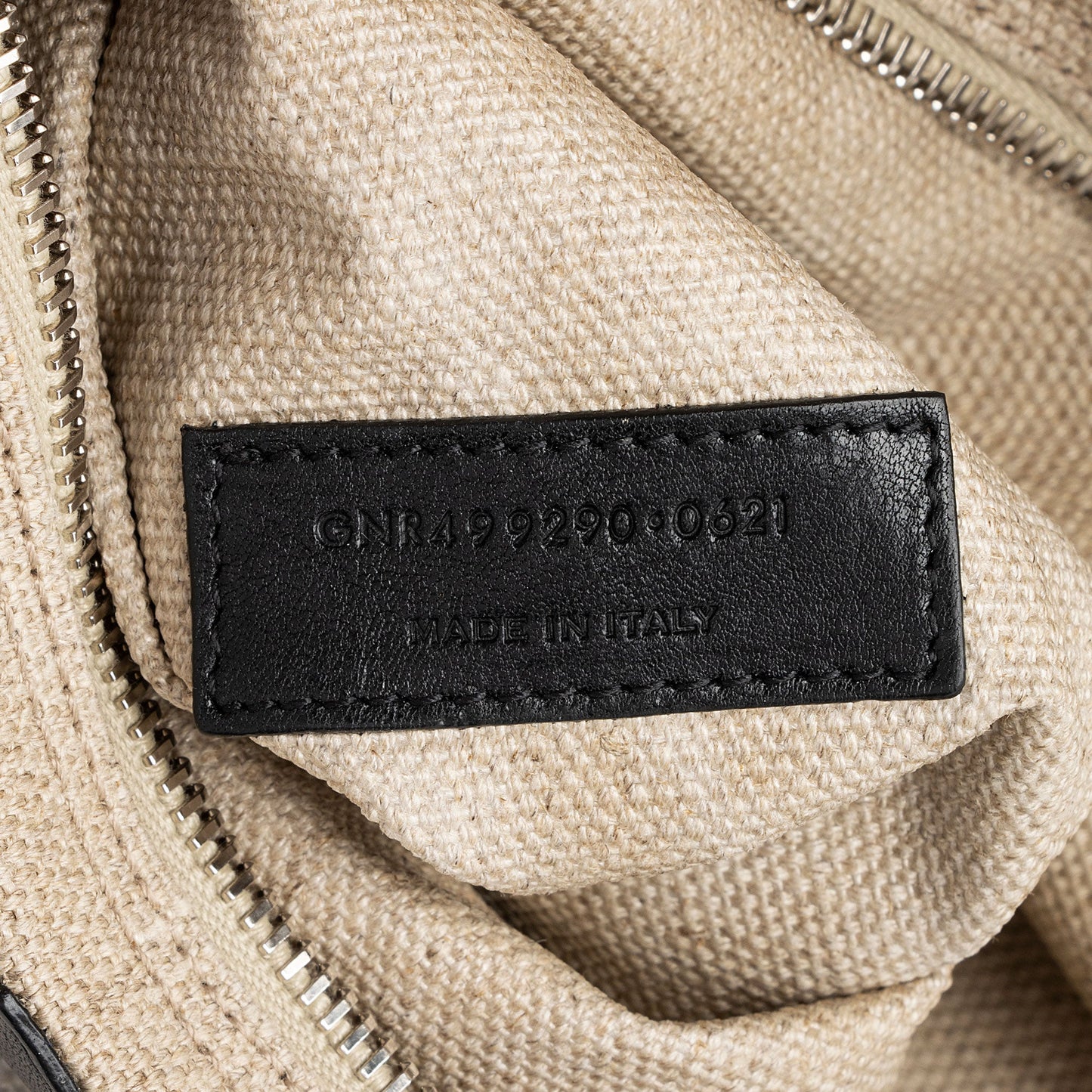 Saint Laurent Canvas Calfskin Rive Gauche Large Tote (SHF-v2S0Rd)