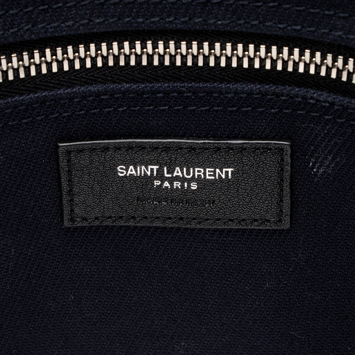 Saint Laurent Canvas Calfskin Rive Gauche Large Tote
