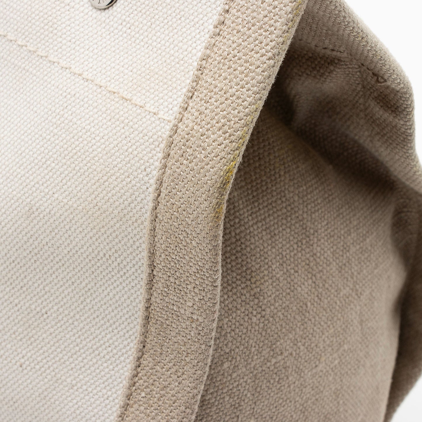 Saint Laurent Canvas Calfskin Rive Gauche Small Tote