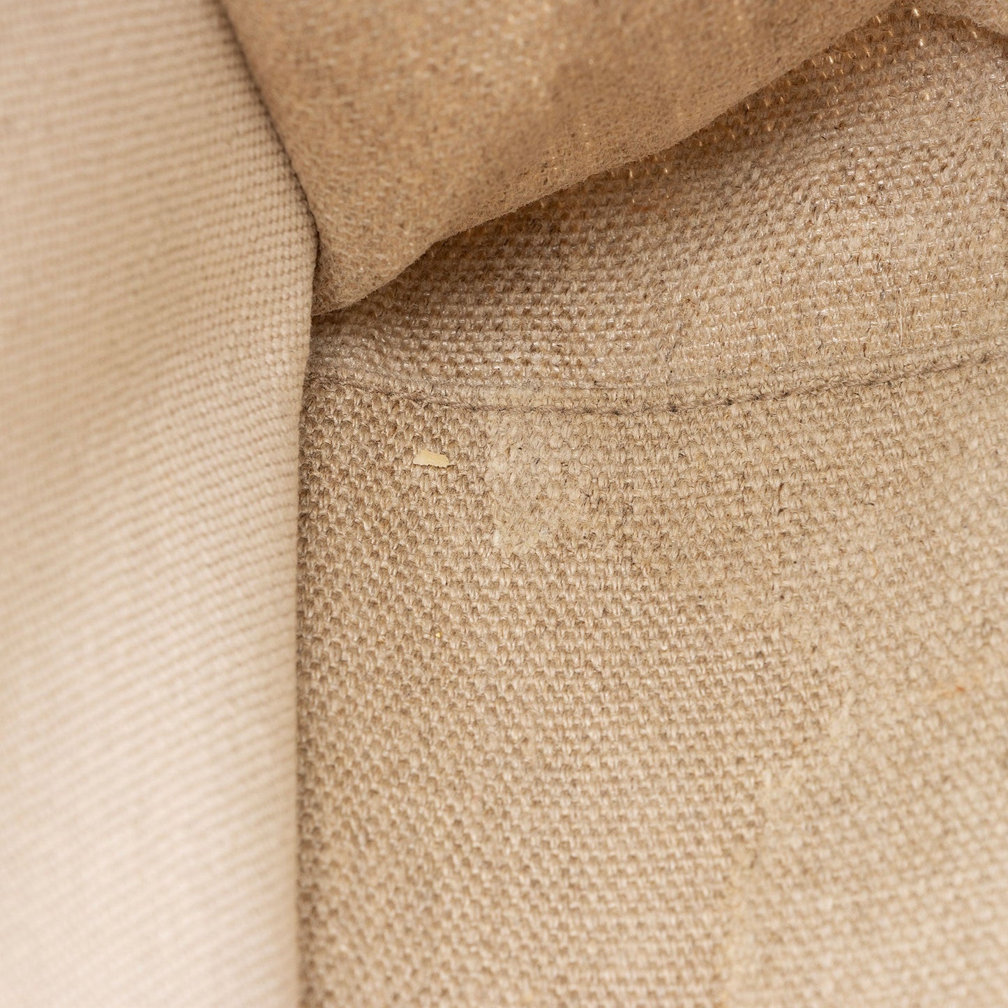 Saint Laurent Canvas Calfskin Rive Gauche Small Tote