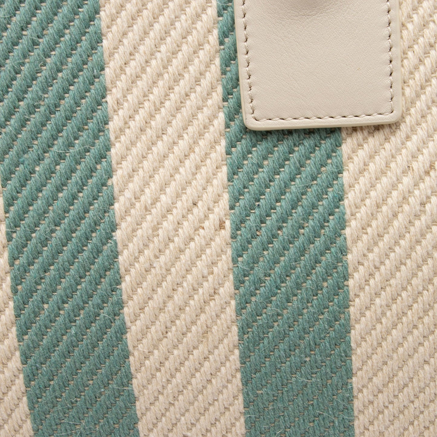 Saint Laurent Canvas Calfskin Striped Rive Gauche Large Tote