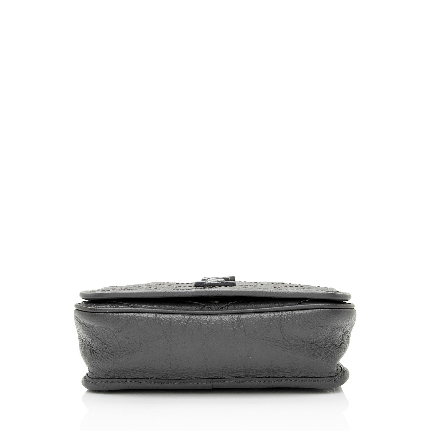 Saint Laurent Crinkled Calfskin Monogram Niki Chain Wallet (SHF-9O6DRW)