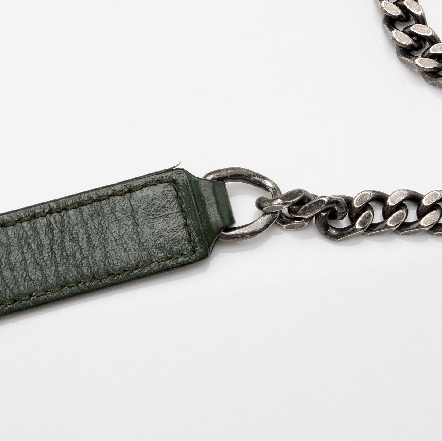 Saint Laurent Crinkled Calfskin Monogram Niki Chain Wallet (SHF-w5uFiz)