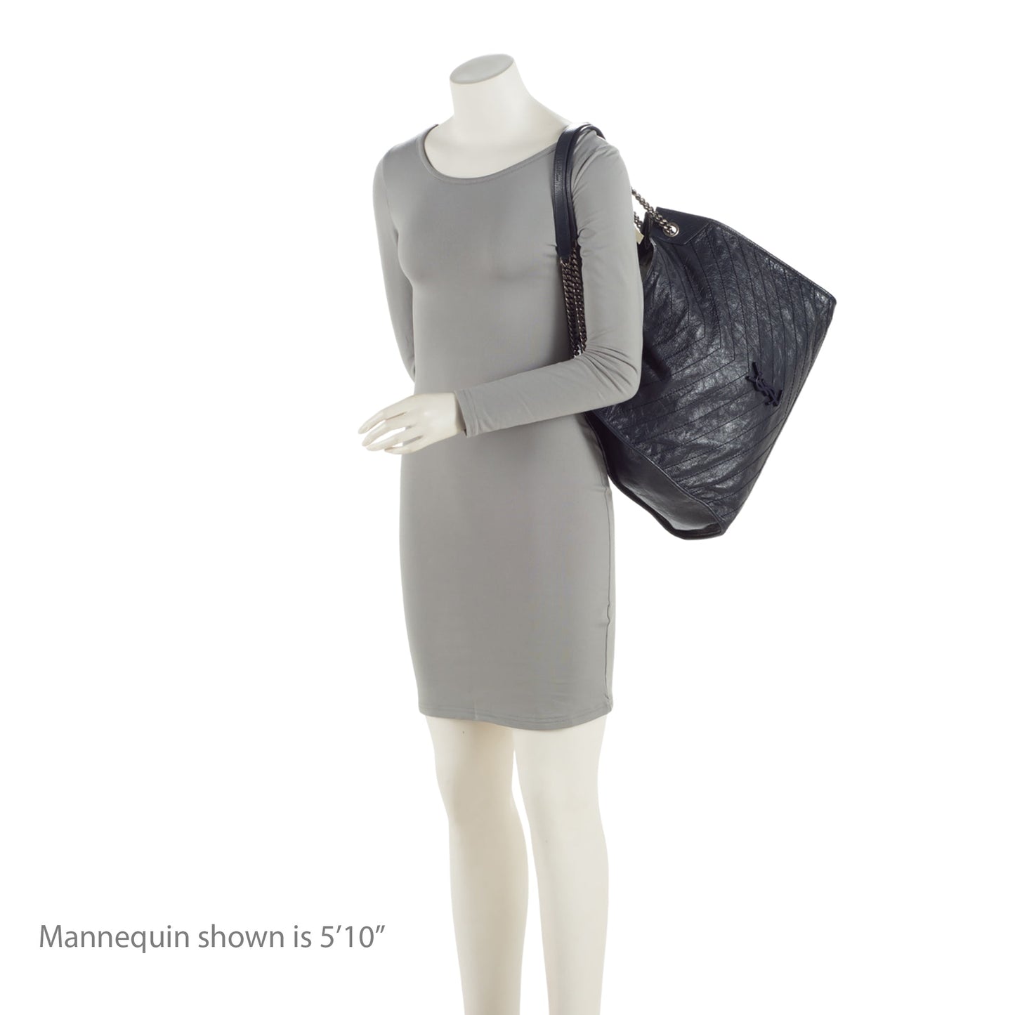 Saint Laurent Crinkled Calfskin Monogram Niki Large Shopping Tote (SHF-3qmmgS)