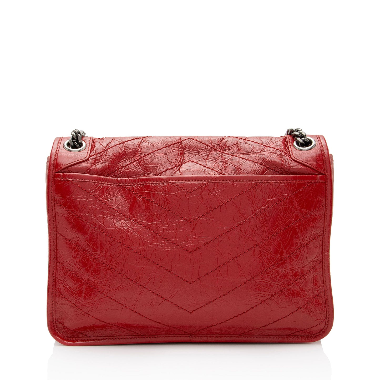 Saint Laurent Crinkled Calfskin Monogram Niki Medium Shoulder Bag (SHF-yRZdIA)