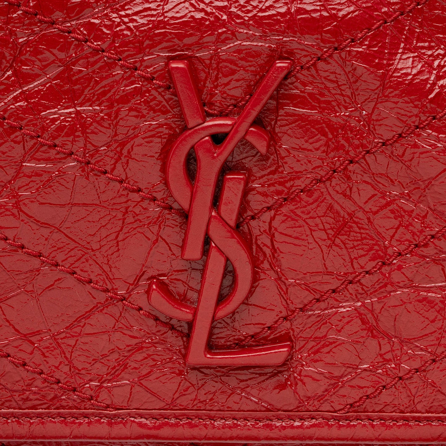 Saint Laurent Crinkled Calfskin Monogram Niki Medium Shoulder Bag (SHF-yRZdIA)